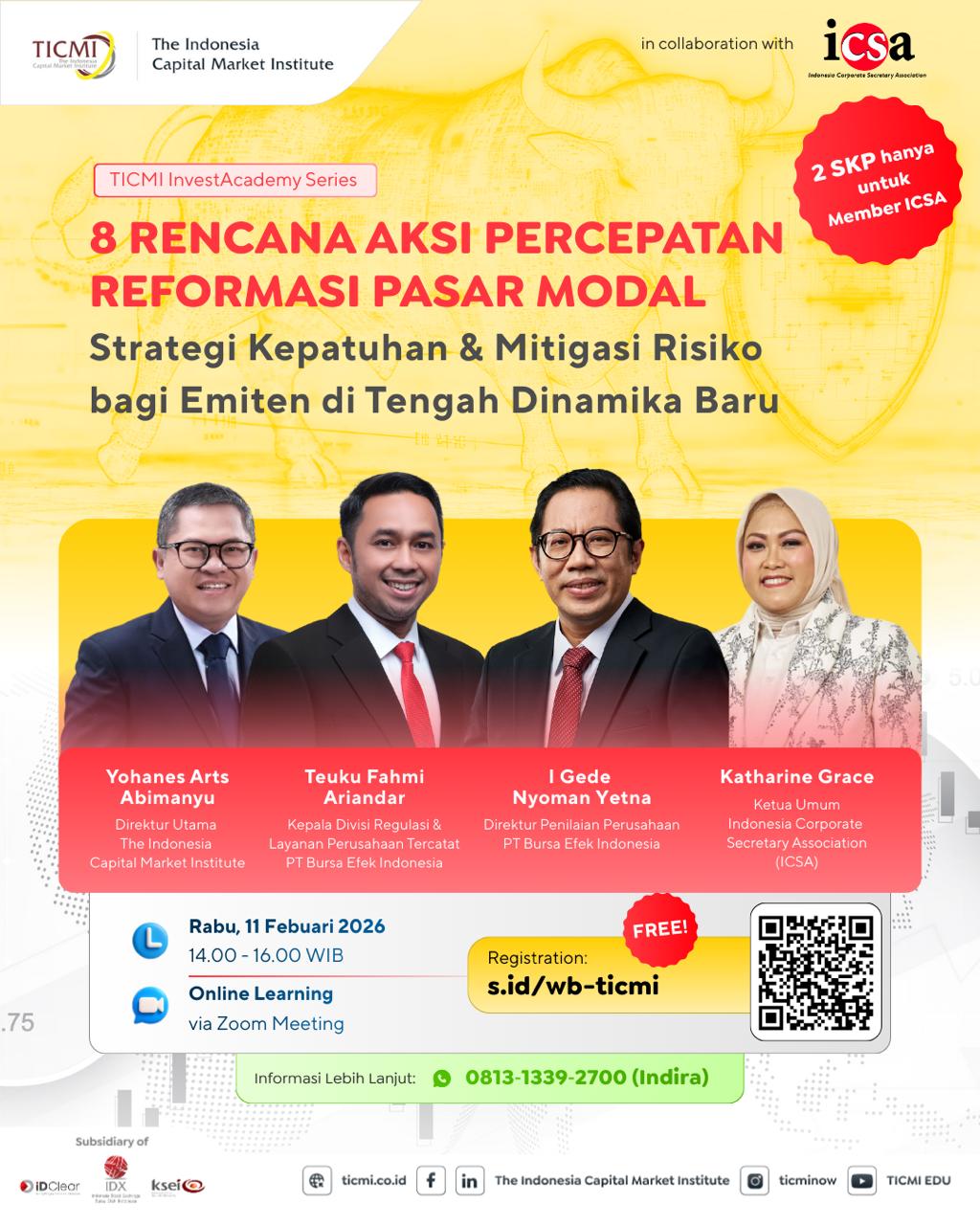 8 Rencana Aksi Percepatan Reformasi Integritas Pasar Modal